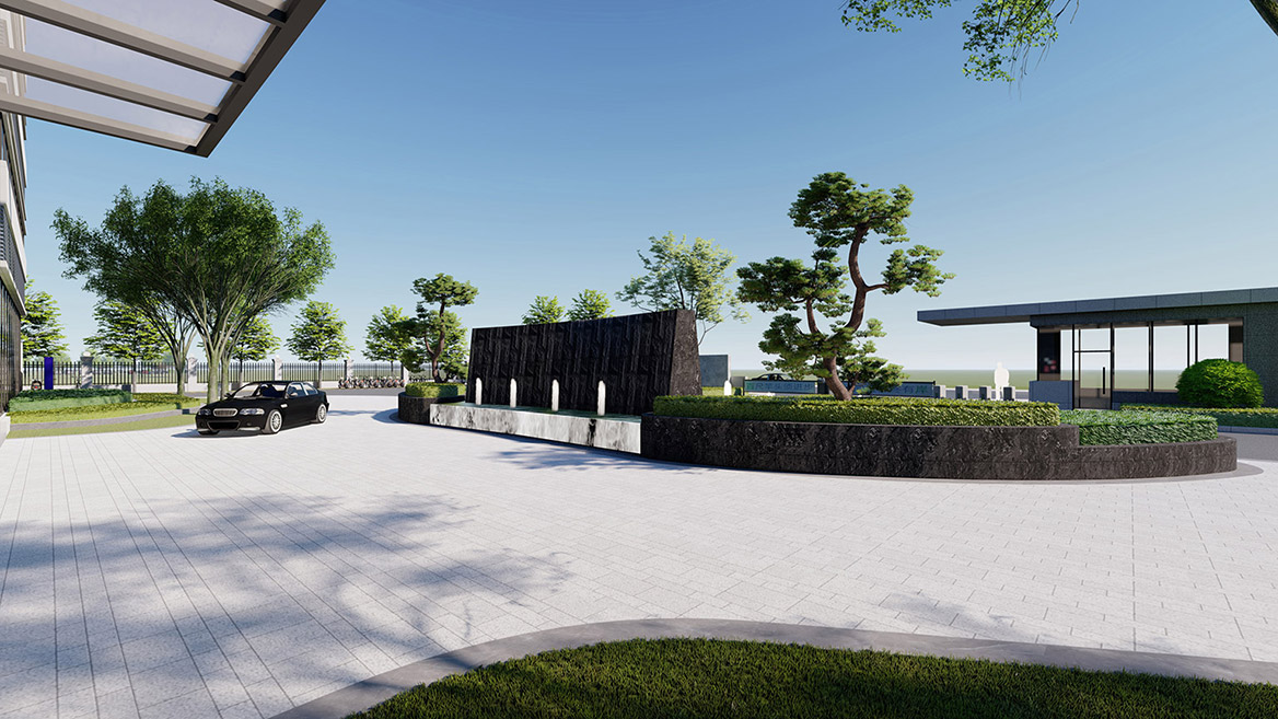 科技公司厂区景观设计2