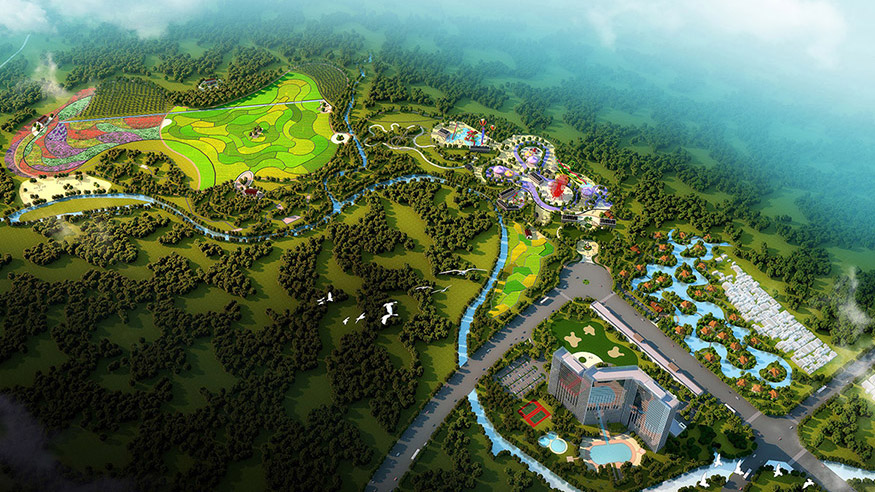 碧森旅游度假中心规划设计总体鸟瞰图