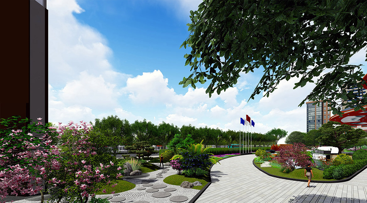 酒店景观设计效果图5